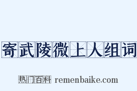 寄武陵微上人组词是什么意思的图片